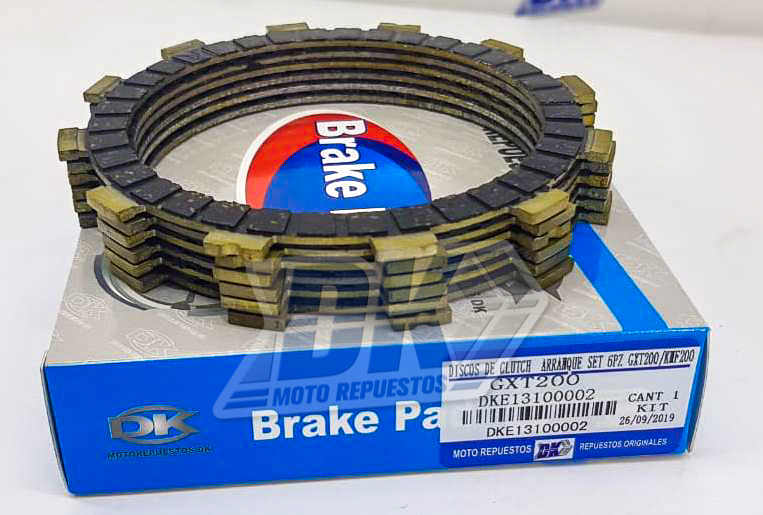 DISCOS DE CLUTCH ARRANQUE SET 6PZ GXT200/KMF200/XTM200/GN125