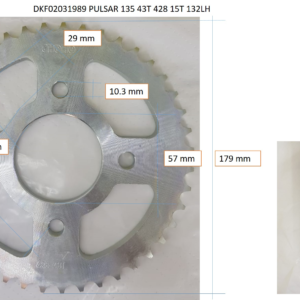 KIT DE TRACCION 43T 15T 428H 132L PULSAR 135