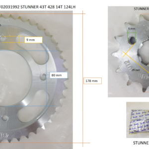 KIT DE TRACCION 43T 14T 428H 124L STUNNER