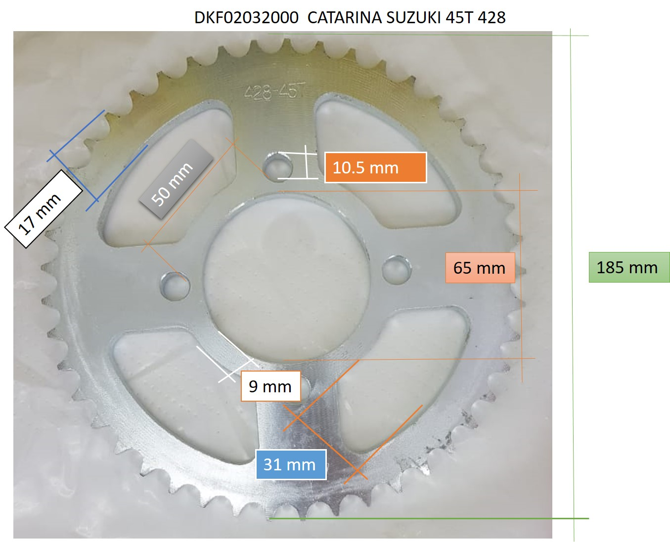 CATARINA 45T 428 SUZUKI GN125