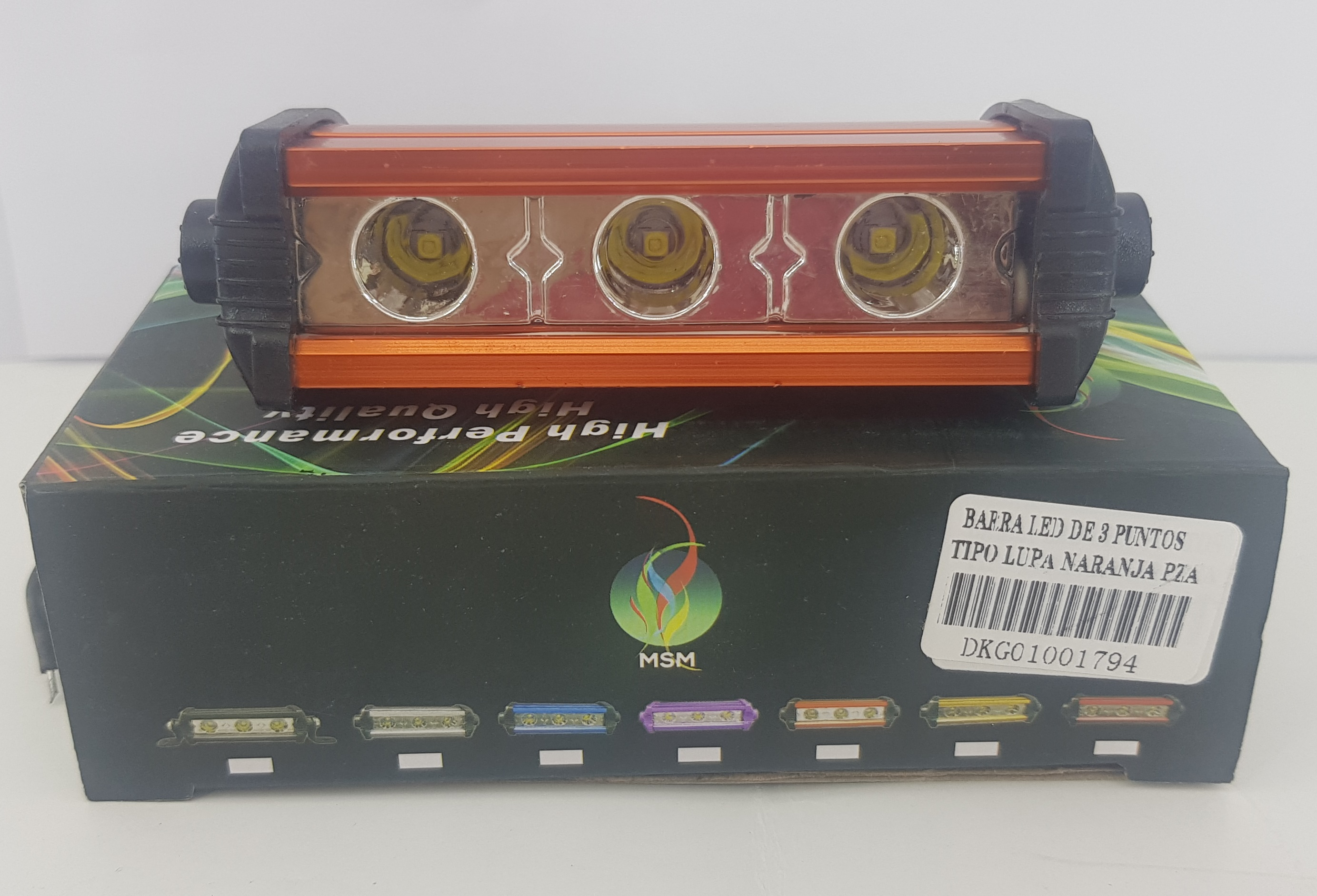 NEBLINERA LED DE 3 PUNTOS TIPO LUPA NARANJA PZA