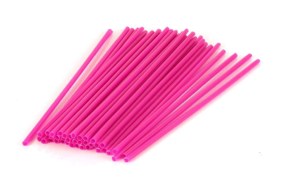 PAJILLAS RAYOS 24CM SET72 ROSADO