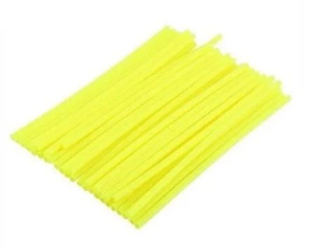 PAJILLAS RAYOS 12CM SET 72 FLOURECENTE AMARILLO