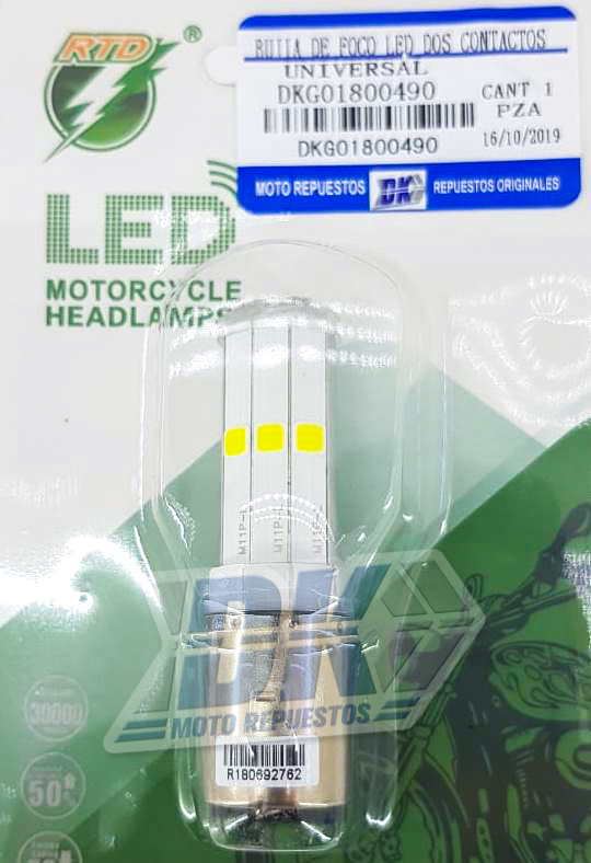 BUJIA DE FOCO LED DOS CONTACTOS