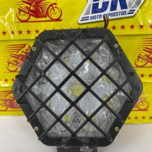 NEBLINERA HEXAGONAL NEGRA 3x3 12-36V DE ALUMINIO