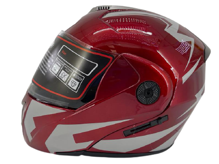CASCO DESMONTABLE FLIP MOD115 ROJO