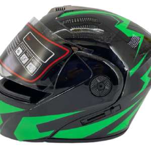 CASCO DESMONTABLE FLIP MOD115 VERDE NEGRO