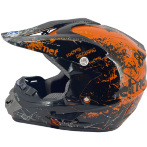 CASCO CROSS ABS NARANJA NEÓN