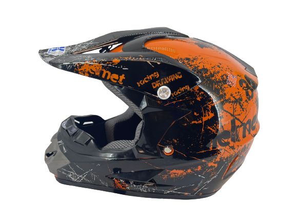 CASCO CROSS ABS NARANJA NEÓN