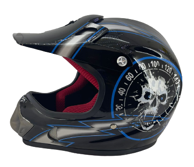 CASCO CROSS ABS CALAVERA NEGRA
