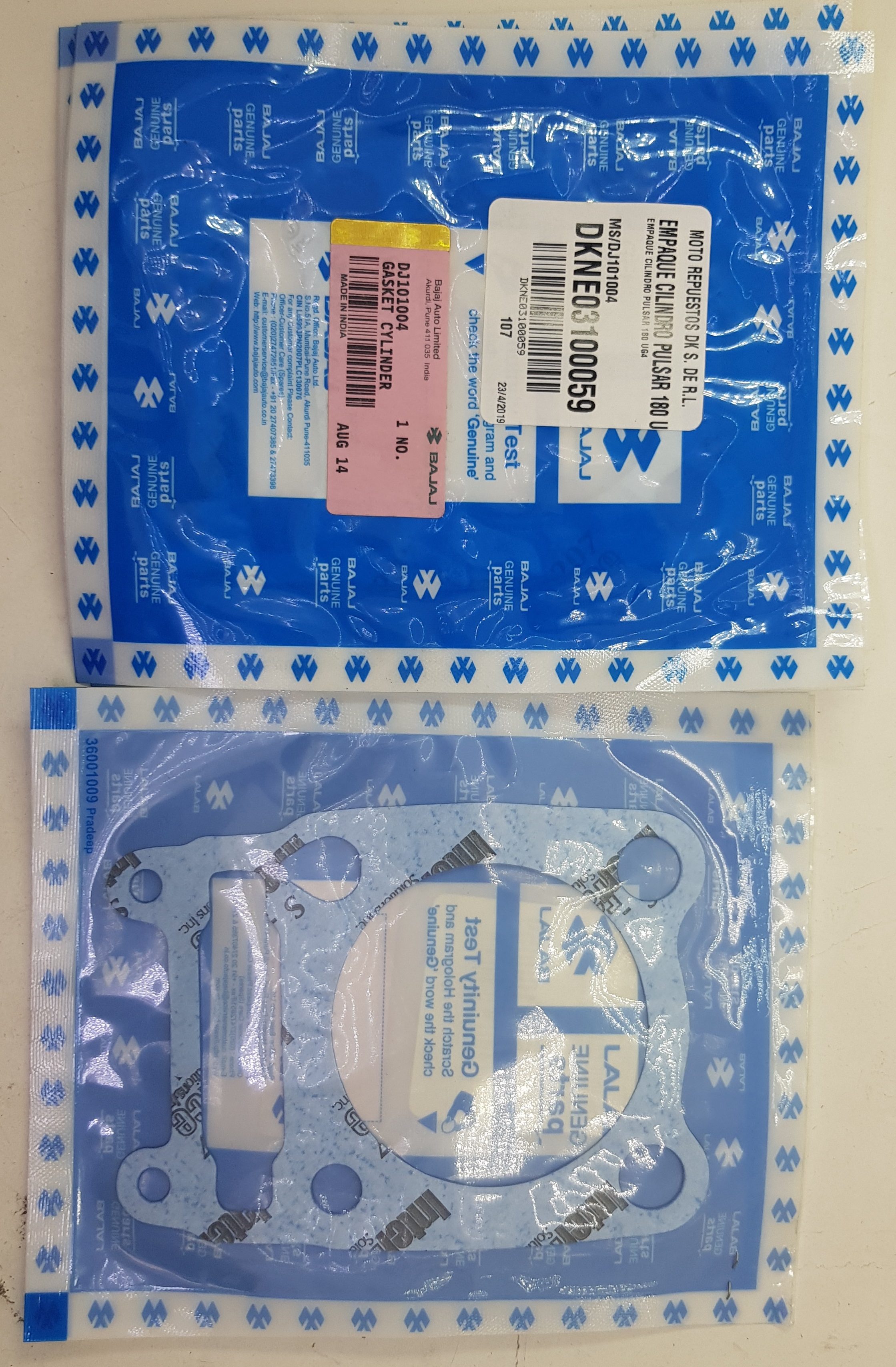 EMPAQUE CILINDRO PZAPULSAR 180 UG4 2012