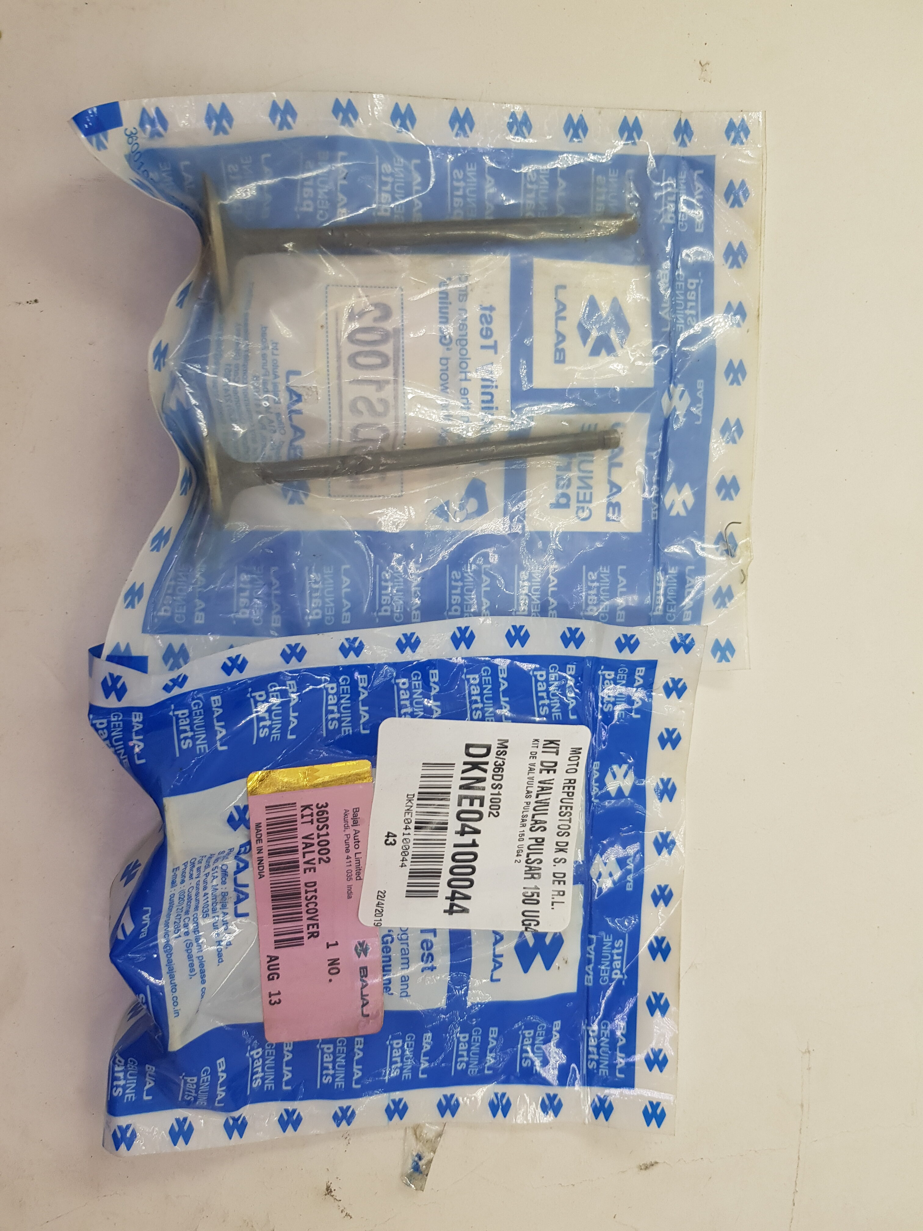 VALVULAS KIT PULSAR 150 UG4 2013