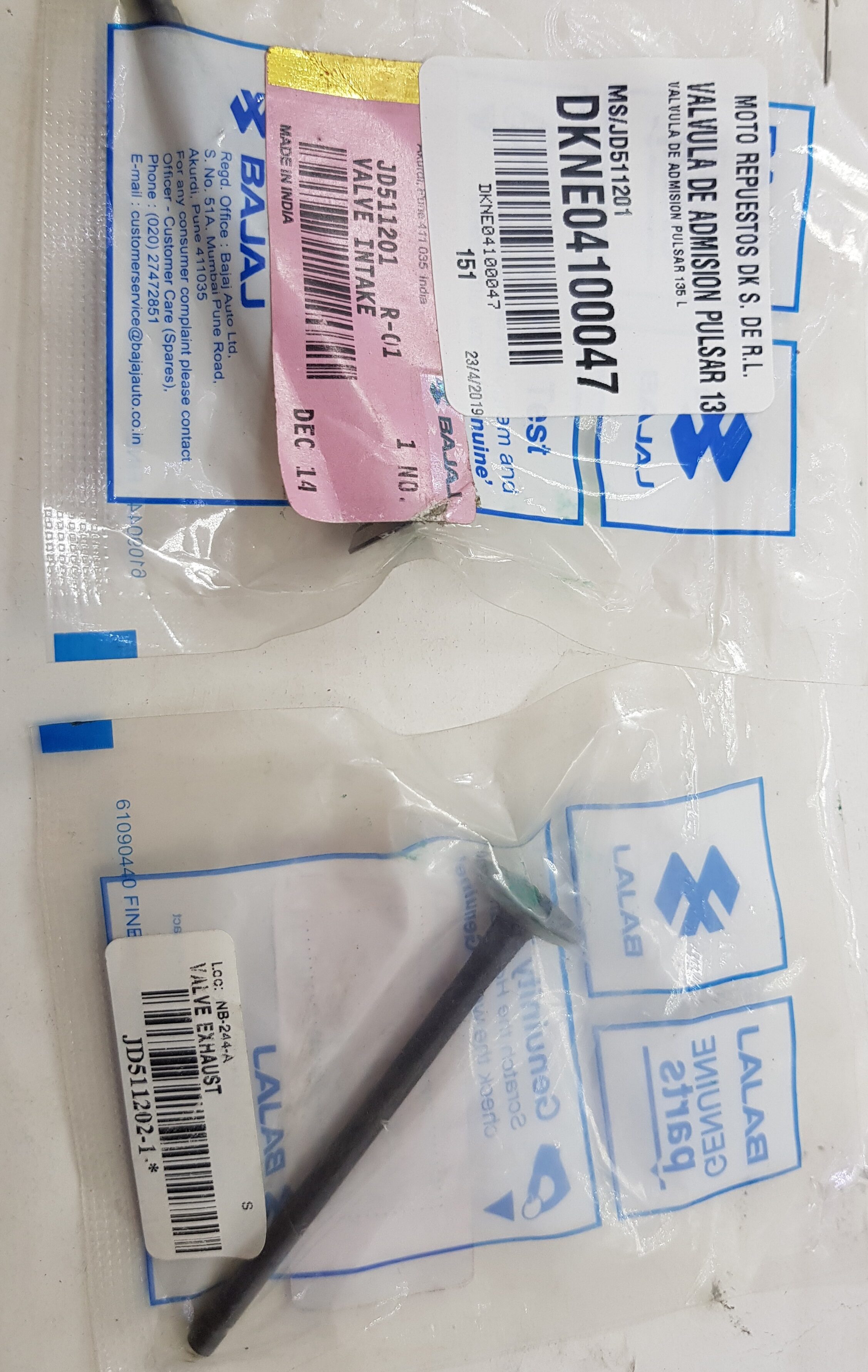 VALVULA DE ADMISION PZA PULSAR 135 LS 2012