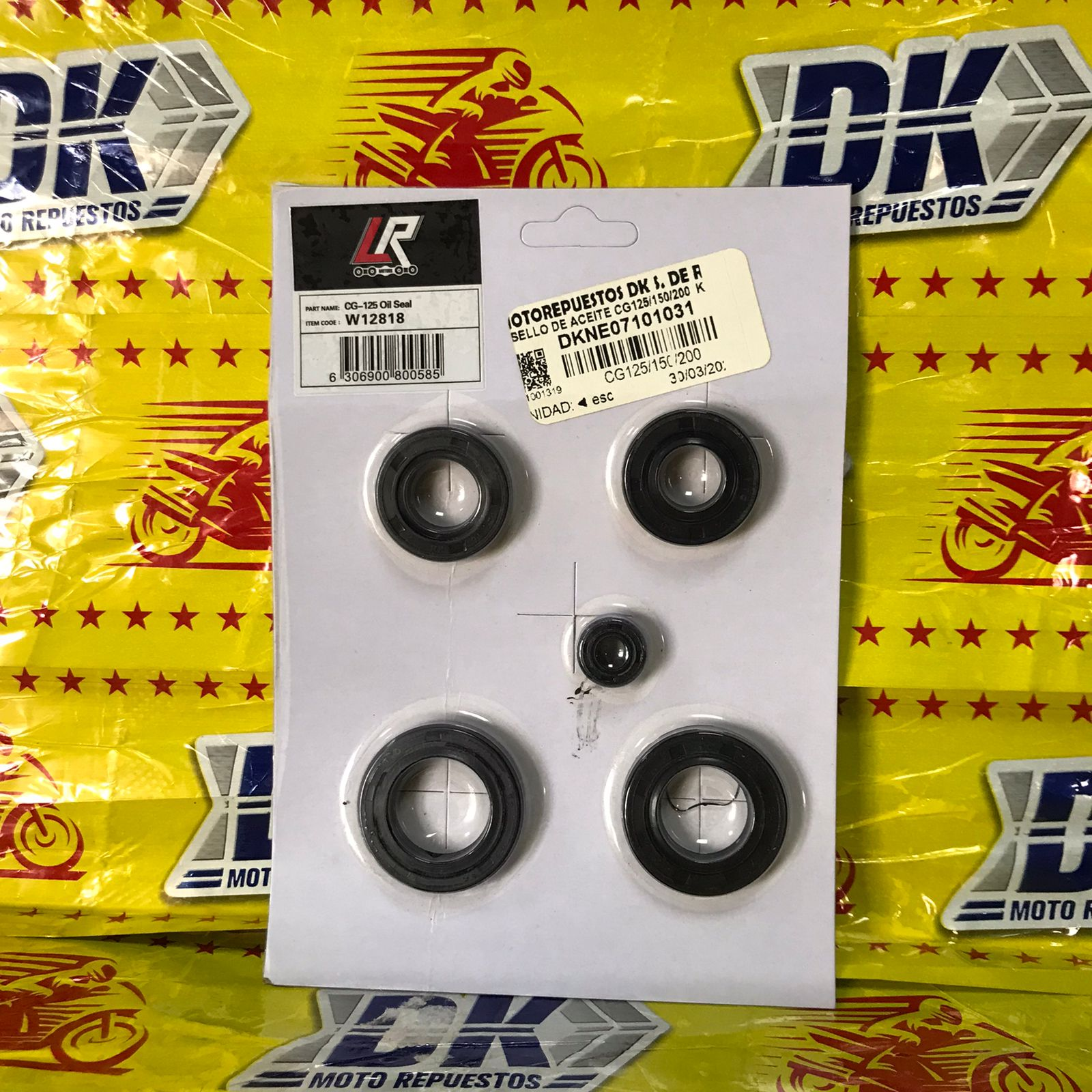 KIT DE SELLO DE ACEITE CG125/150/200