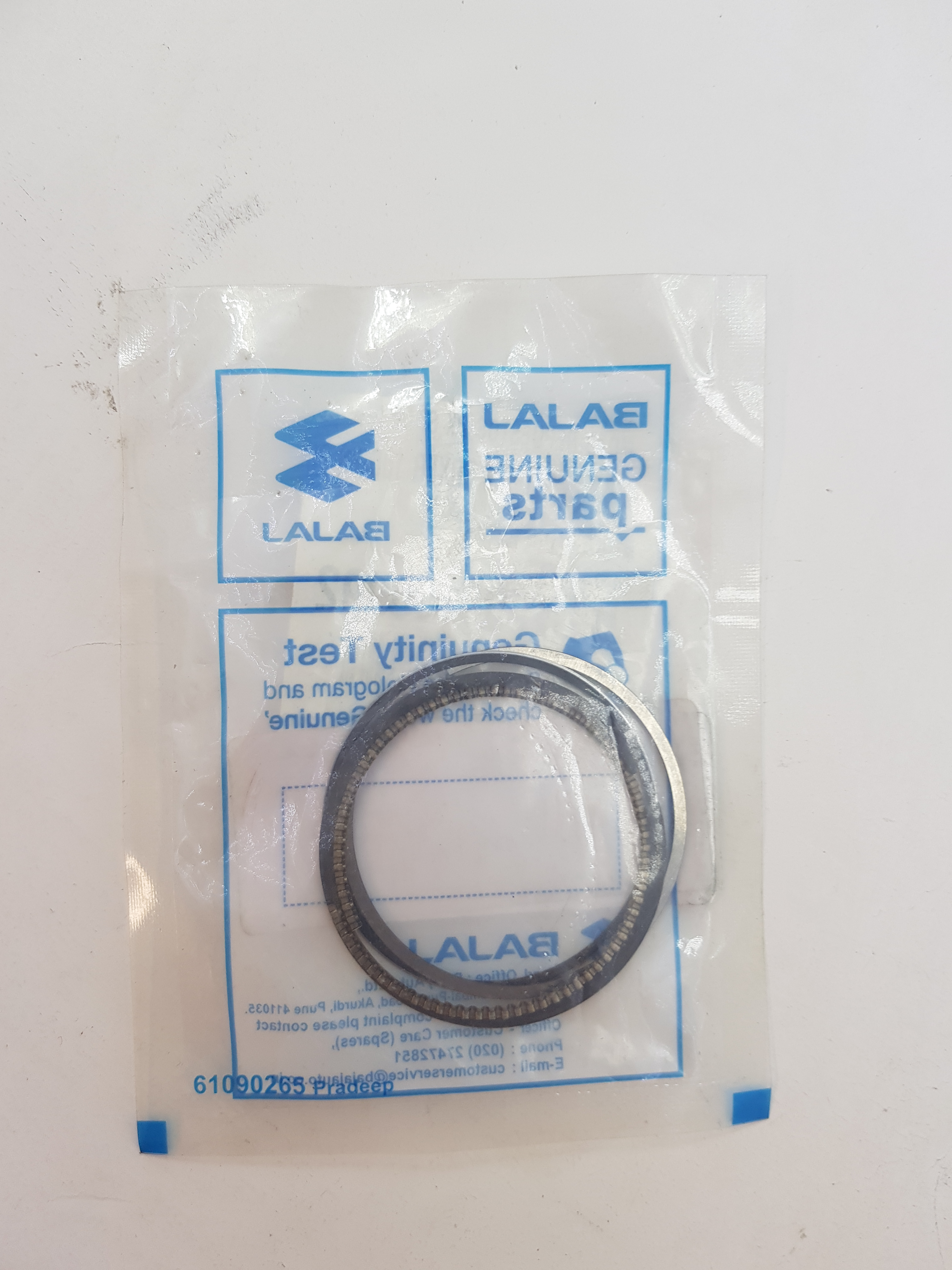 ANILLOS STD KIT BOXER 100 KS 2009