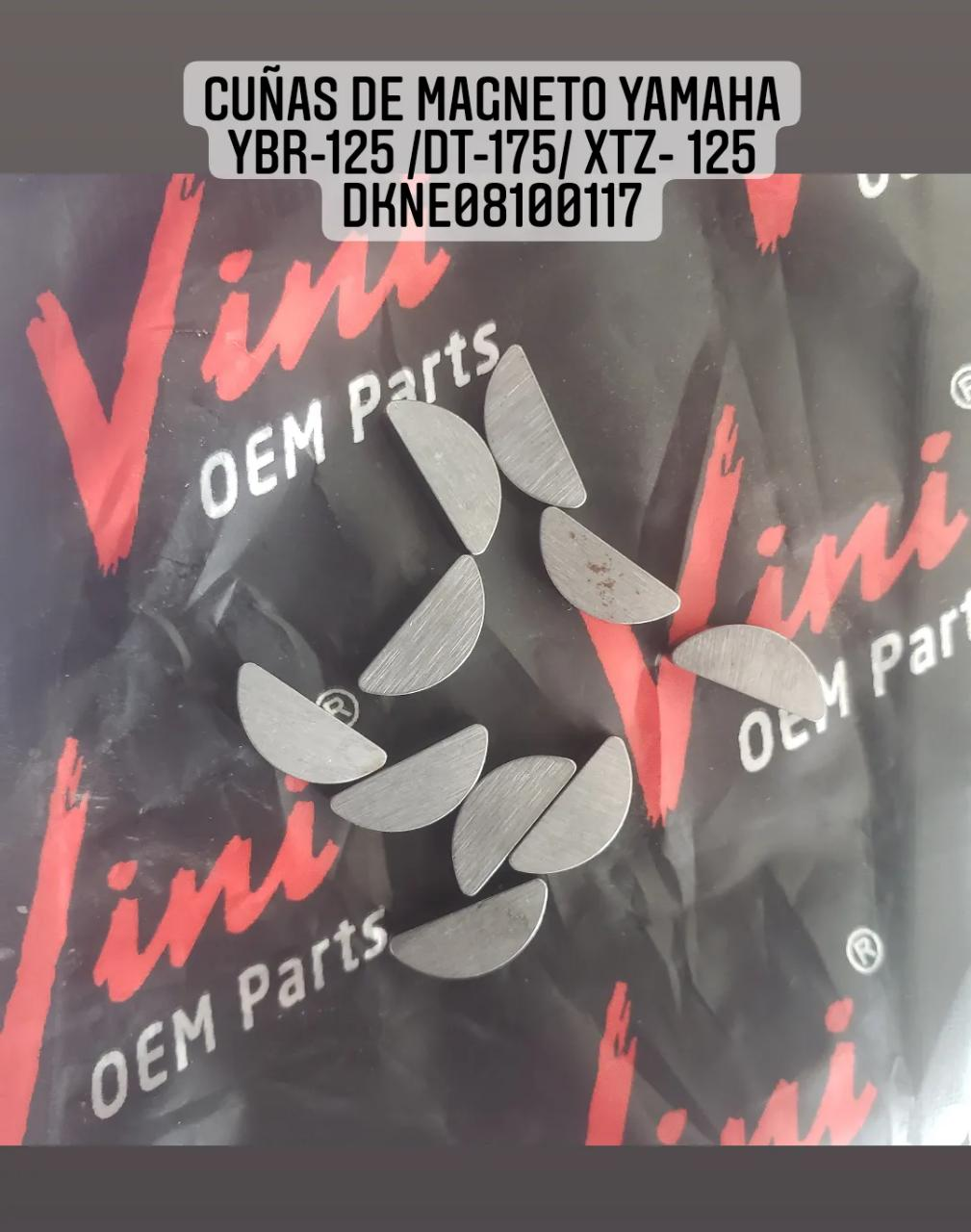 CUÑAS DE MAGNETO YAMAHA YBR-125 / DT-175 / XTZ-125 / CRUX-110 (PAQ 10 UNID)