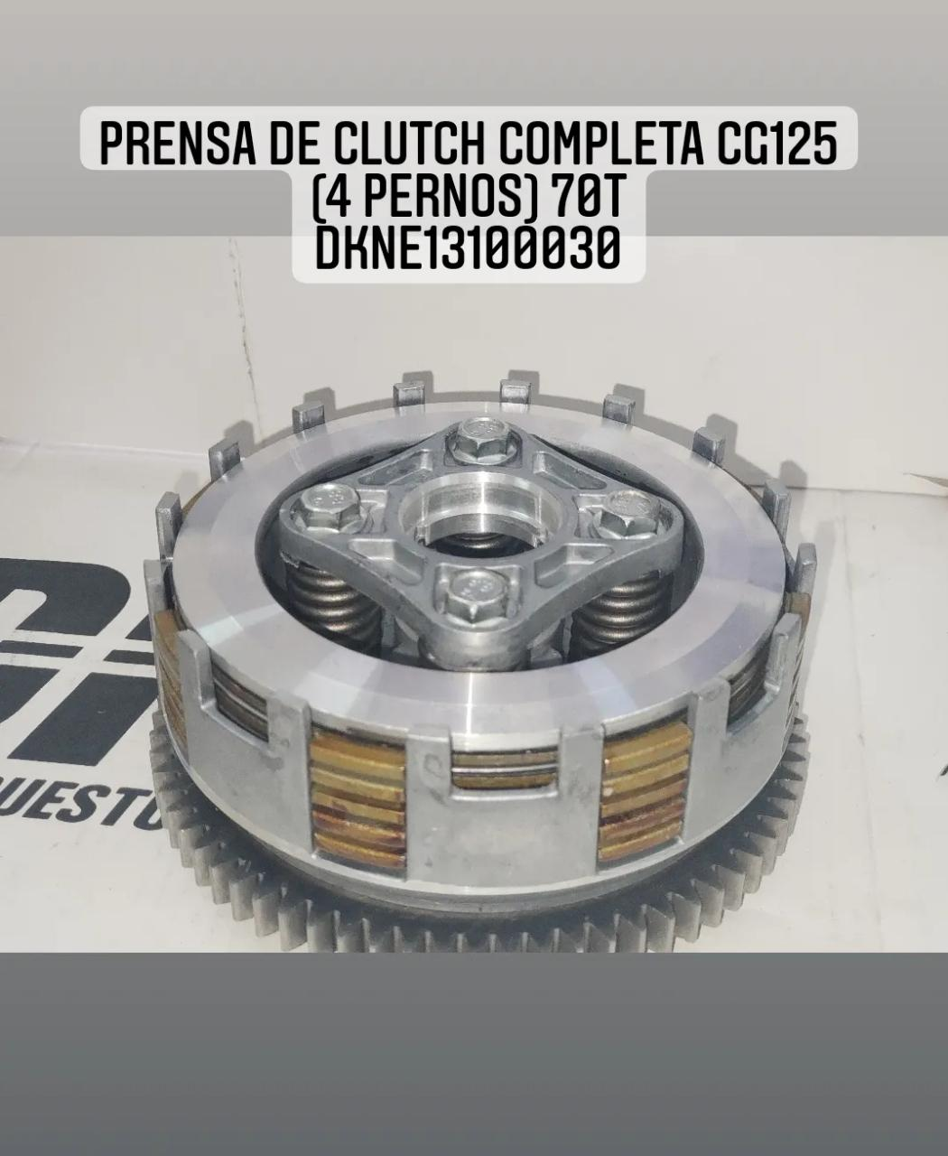 PRENSA DE CLUTCH COMPLETA CG 125 (4PERNOS) 70T