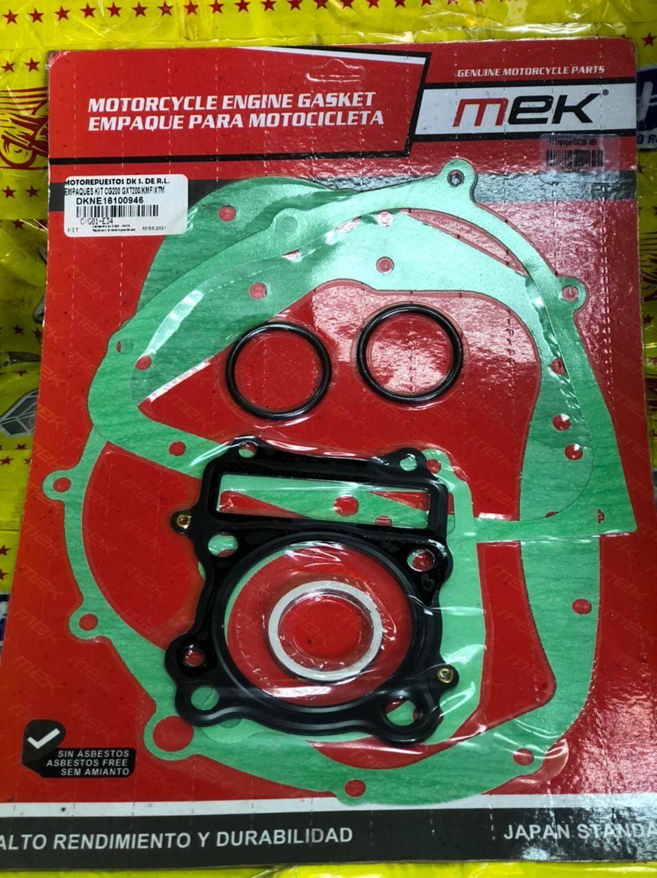 EMPAQUES KIT CG200 GXT200/KMF/XTM