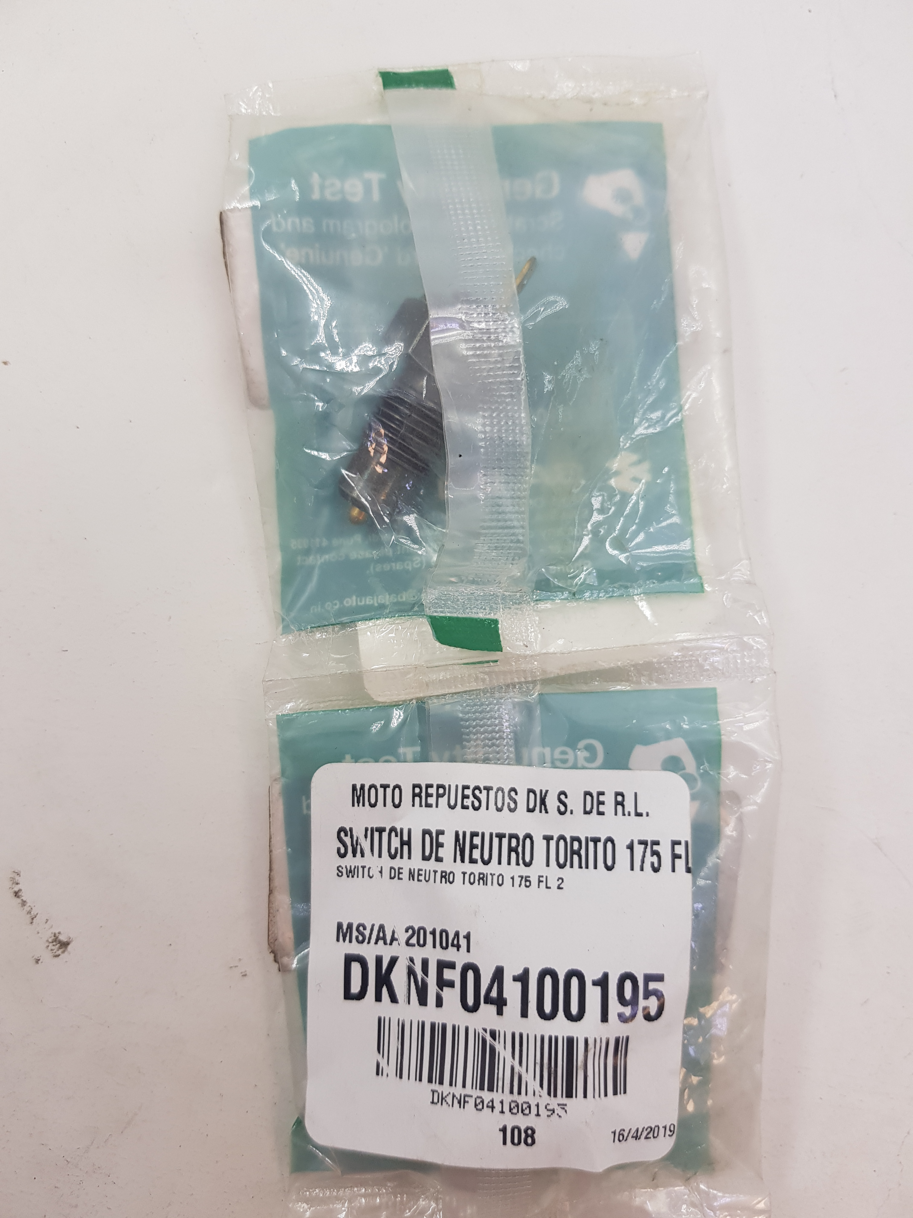 SWITCH DE NEUTRO PZA TORITO 175 FL 2005