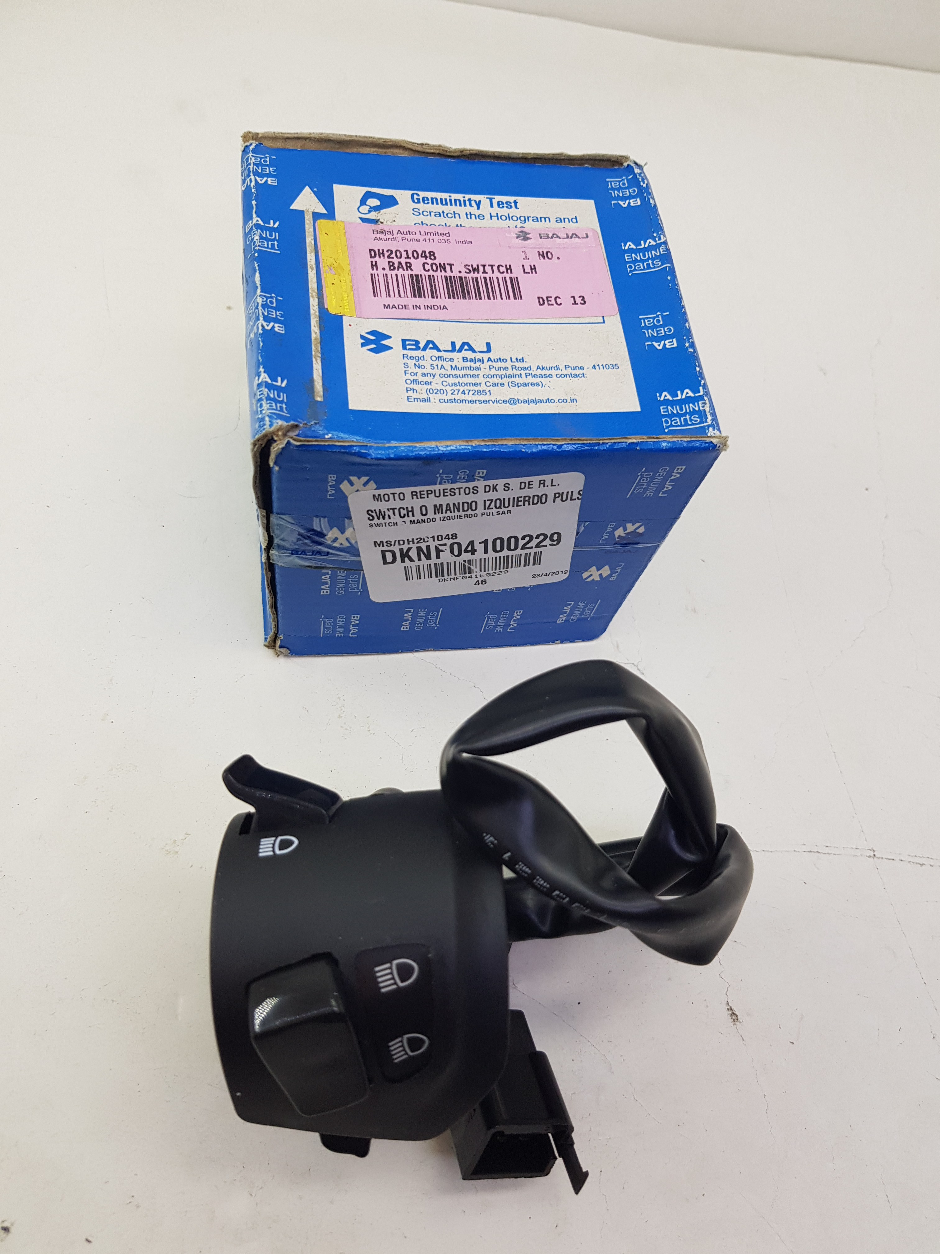SWITCH O MANDO IZQUIERDO PZA PULSAR 180 UG4 2013