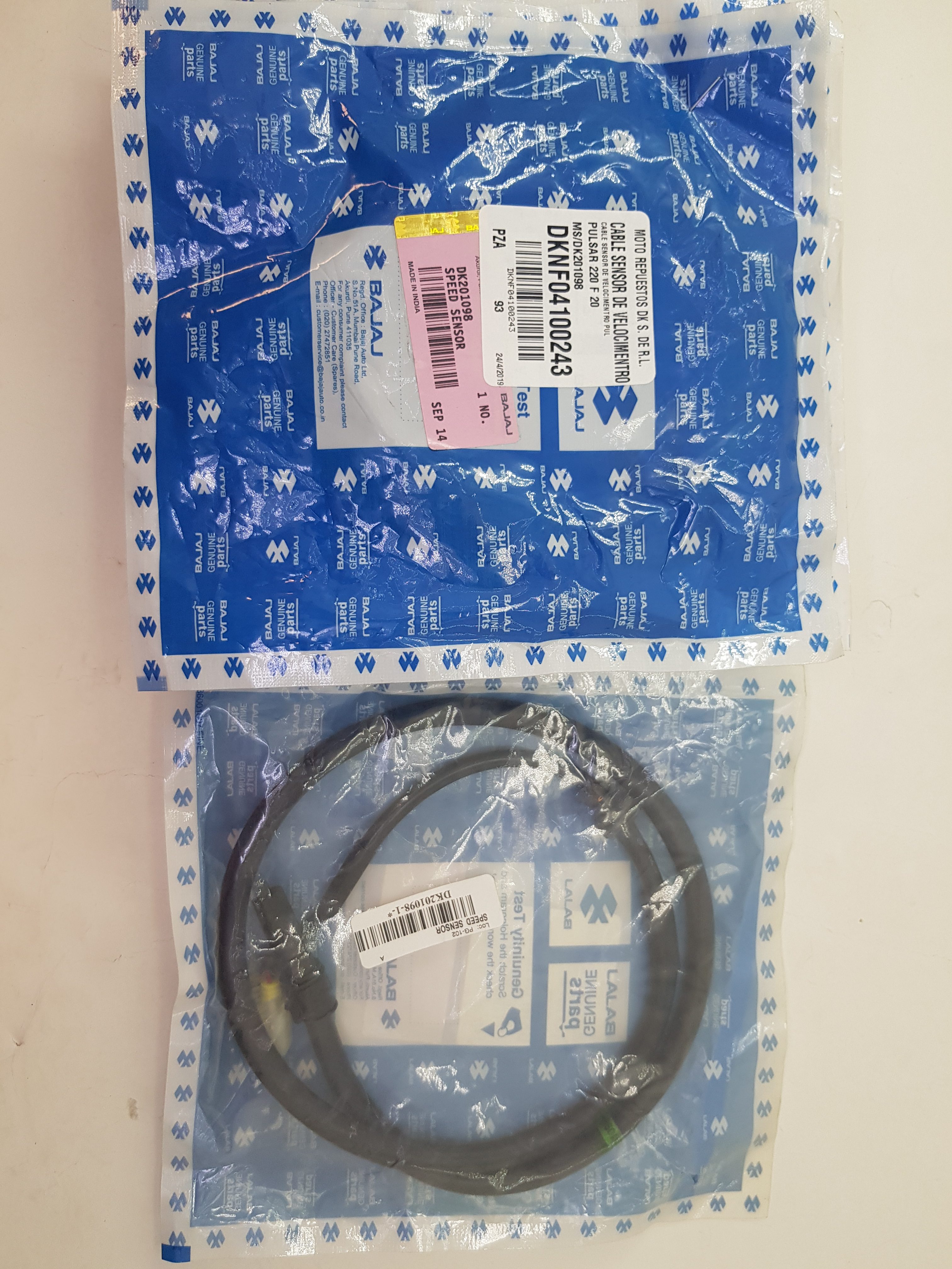 CABLE SENSOR DE VELOCIMENTRO PZA PULSAR 220 F 2012