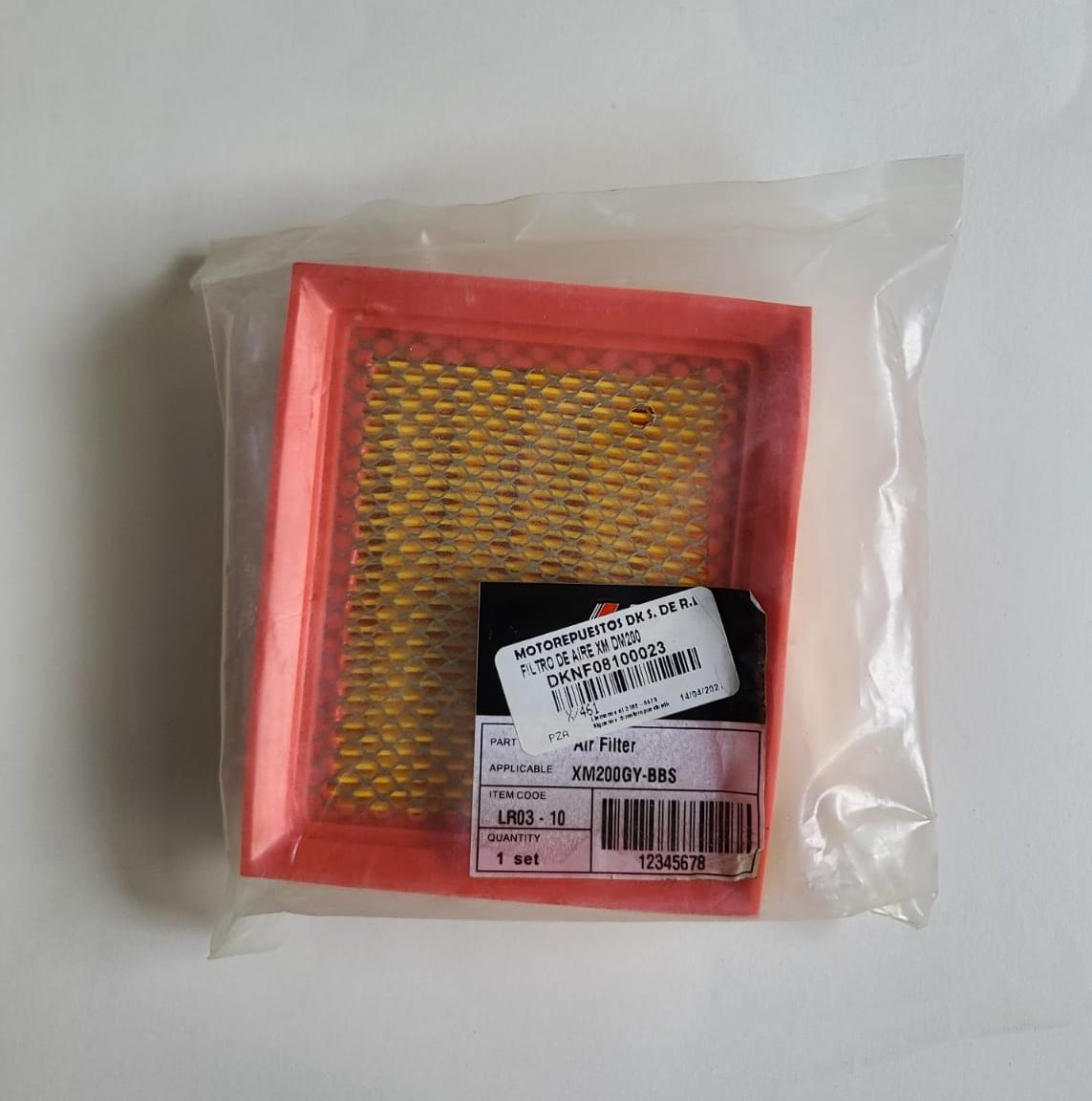 FILTRO DE AIRE XM DM200