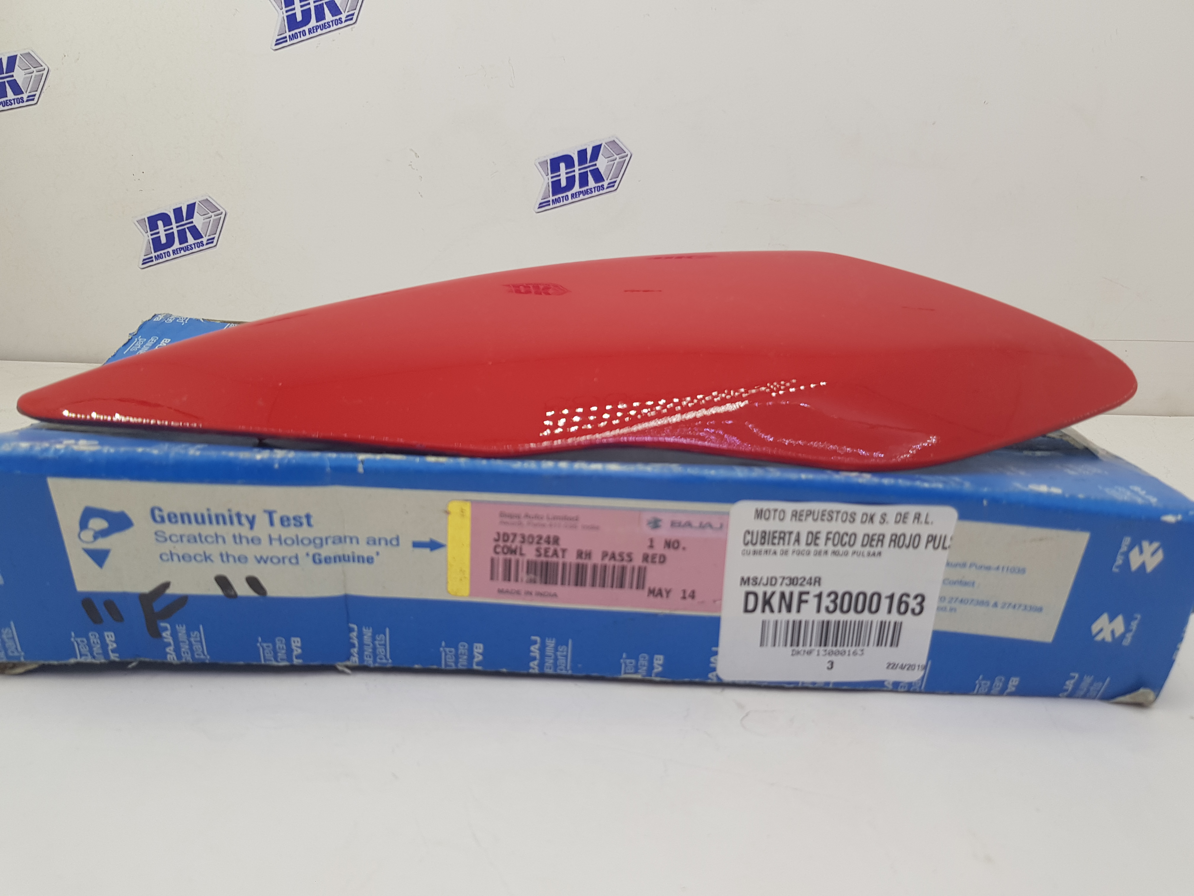 CUBIERTA DE FOCO DER ROJO PZA PULSAR 135 LS 2012