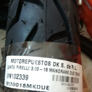 LLANTA 18/ 3.00-18 PIRELLI MANDRAKE DUE TRAS.