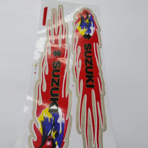 CALCOMANIA SUSUKI 2PCS AGUILA LLAMA ROJO