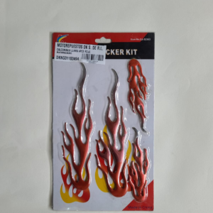 CALCOMANIA LLAMA 4PCS ROJO