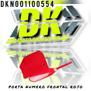 PORTA NUMERO FRONTAL ROJO