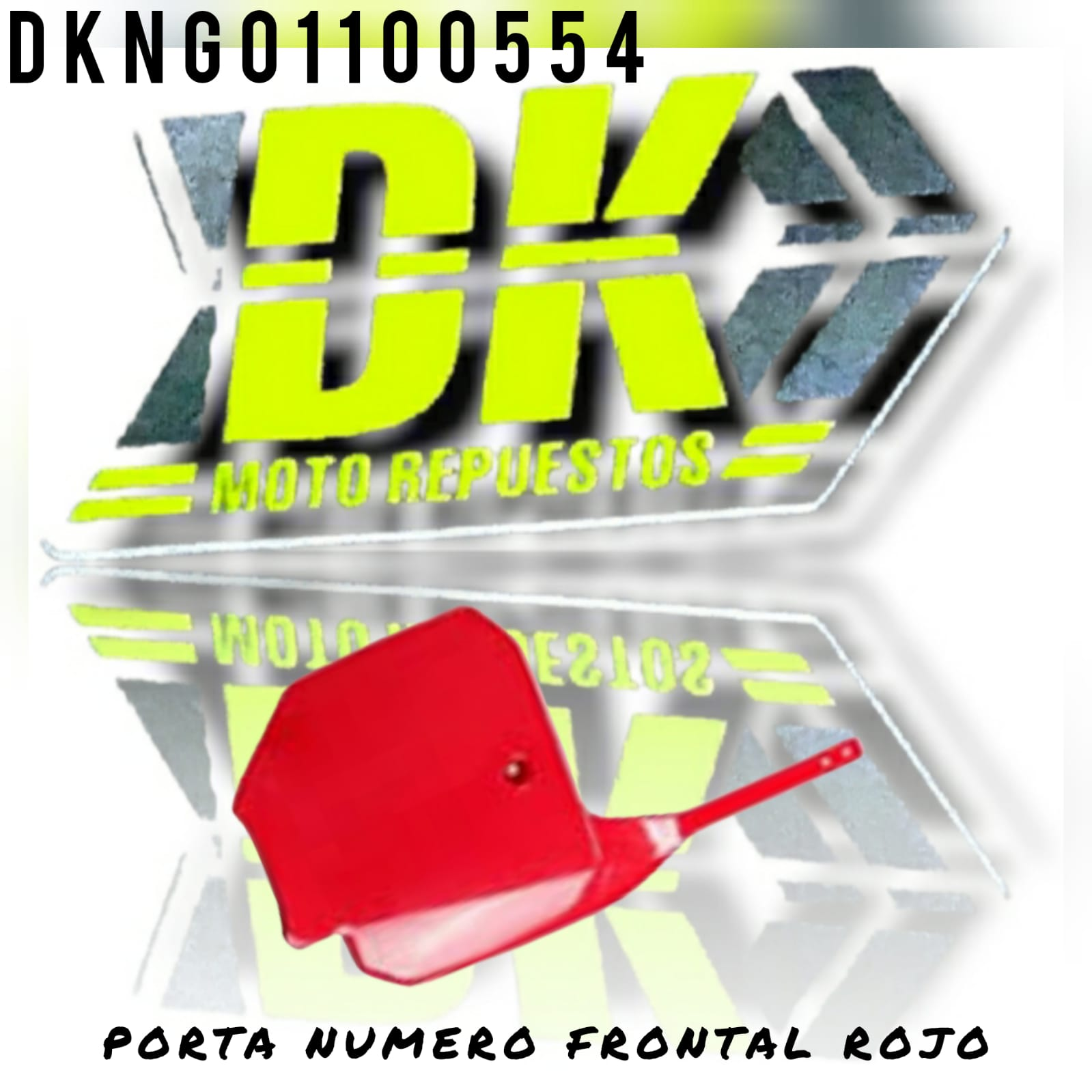 PORTA NUMERO FRONTAL ROJO