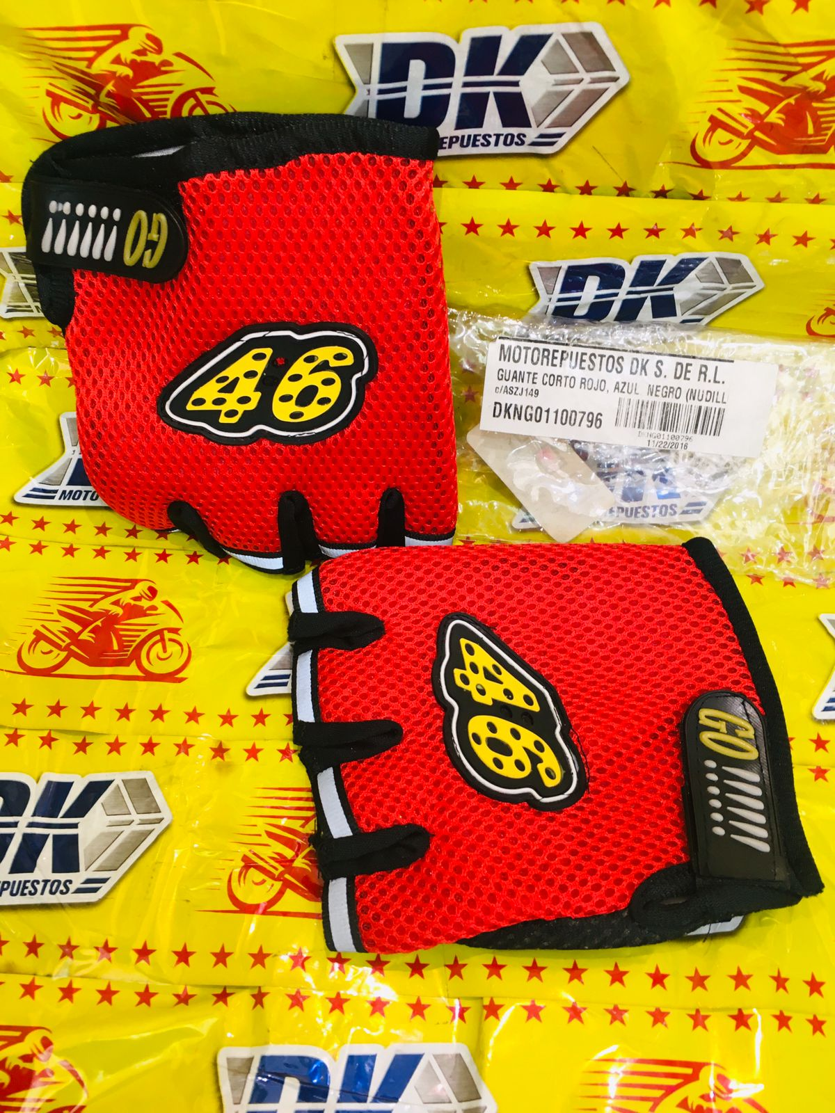 GUANTES CORTO ROJO, AZUL, NEGRO
