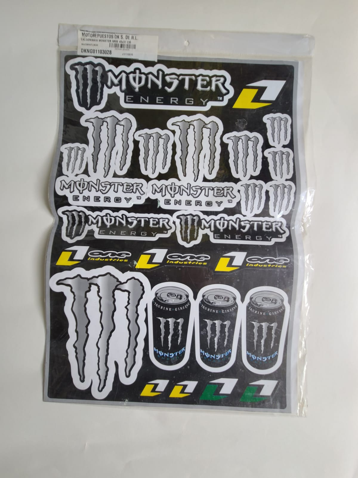 CALCOMANIA MONSTER GRIS 45x31 CM