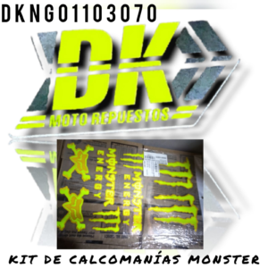CALCOMONIA MONSTER ENERGY GARRA VERDE/DORADO
