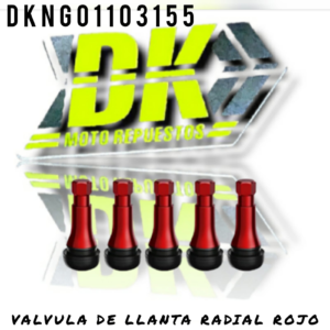 VALVULA LLANTA MOTO ROJO RADIAL
