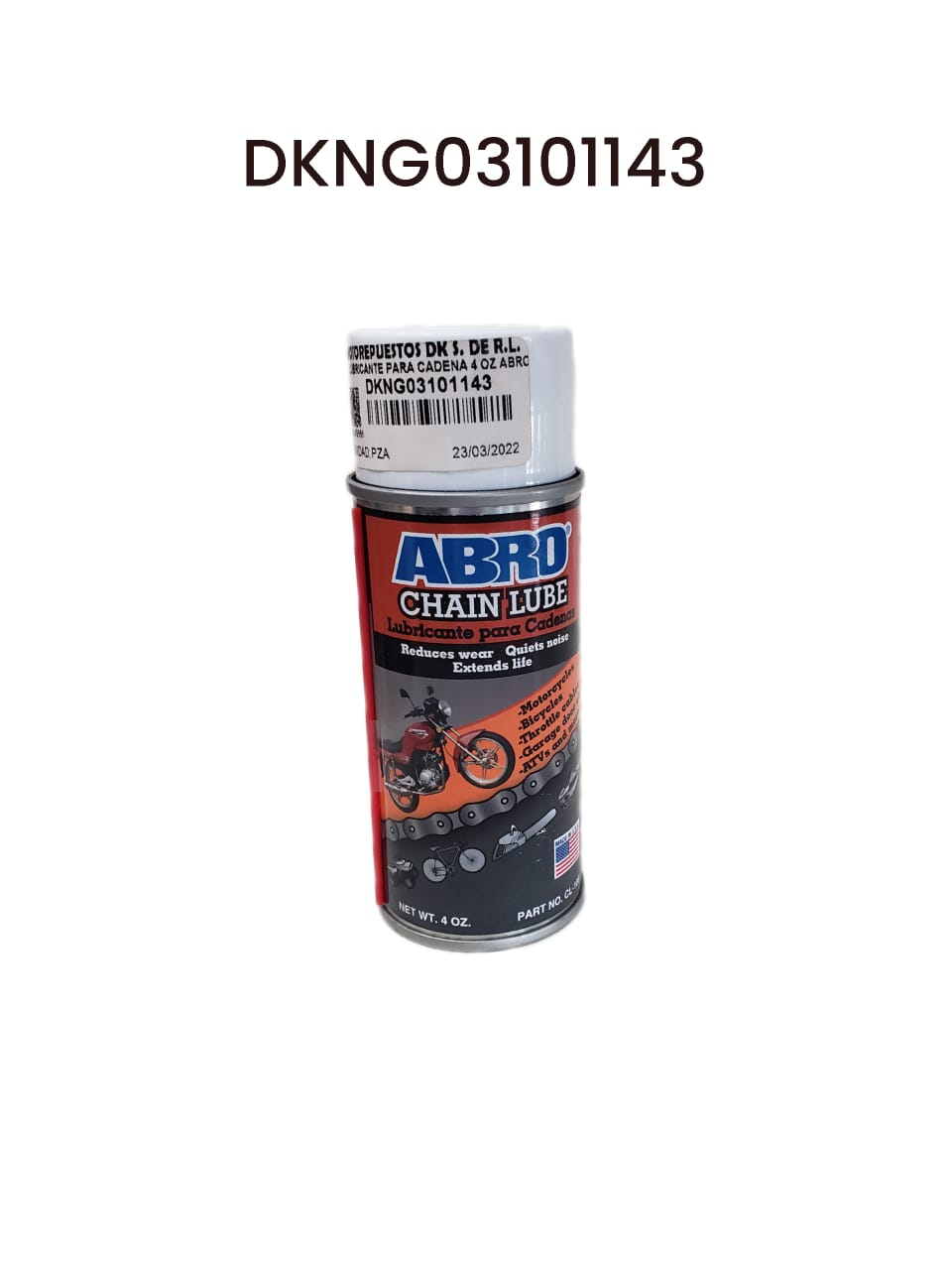 LUBRICANTE PARA CADENA 4 OZ ABRO