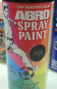 PINTURA SPRAY NEGRO MATE ABRO
