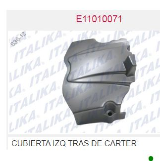 CUBIERTA TRASERA IZQ DE CARTER