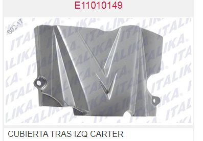 CUBIERTA TRASERA IZQ DE CARTER