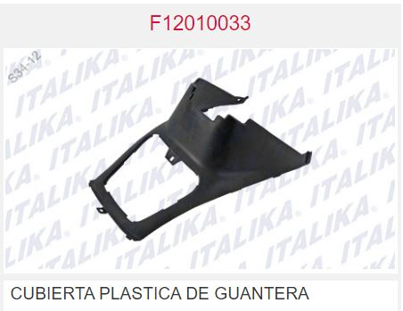 CUBIERTA PLASTICA DE GUANTERA