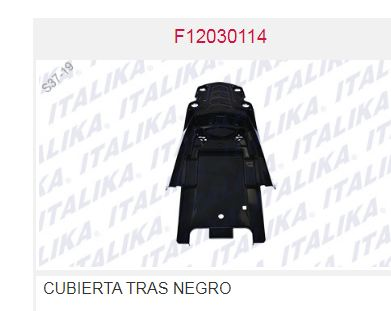 CUBIERTA TRASERA NEGRA