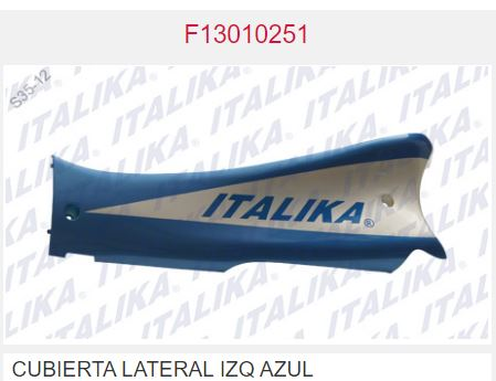 CUBIERTA LATERAL IZQ AZUL