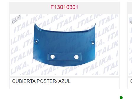 CUBIERTA TRASERA AZUL