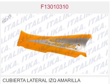 CUBIERTA LATERAL IZQ AMARILLA