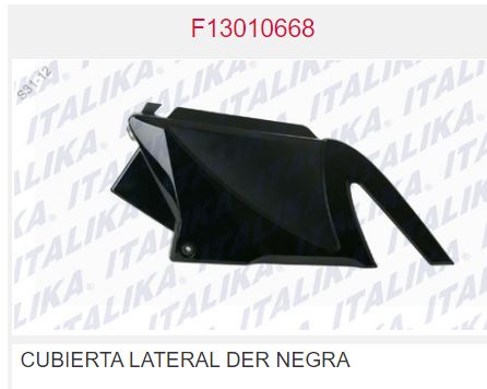 CUBIERTA LATERAL DER NEGRA