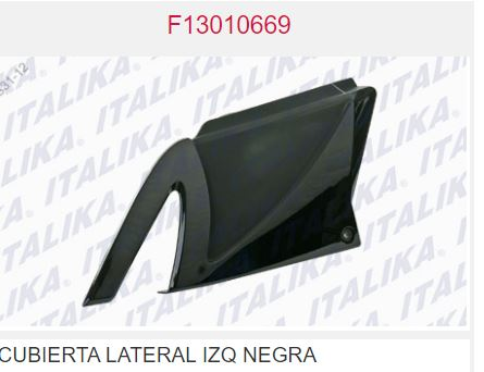 CUBIERTA LATERAL IZQ NEGRA