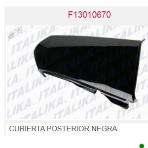 COLA DE RT180 COMPLETA 3 PZAS NEGRA SET