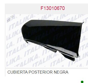 CUBIERTA TRASERA NEGRA