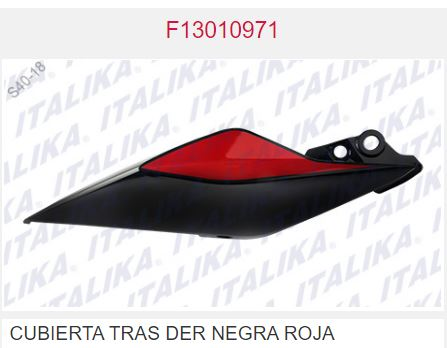 CUBIERTA TRAS DER NEGRA ROJA